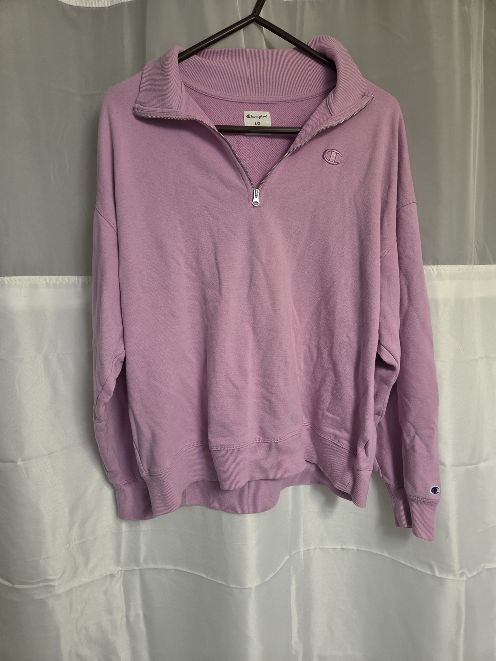 Champion Lavender Half-Zip Cowl Sweatshirt